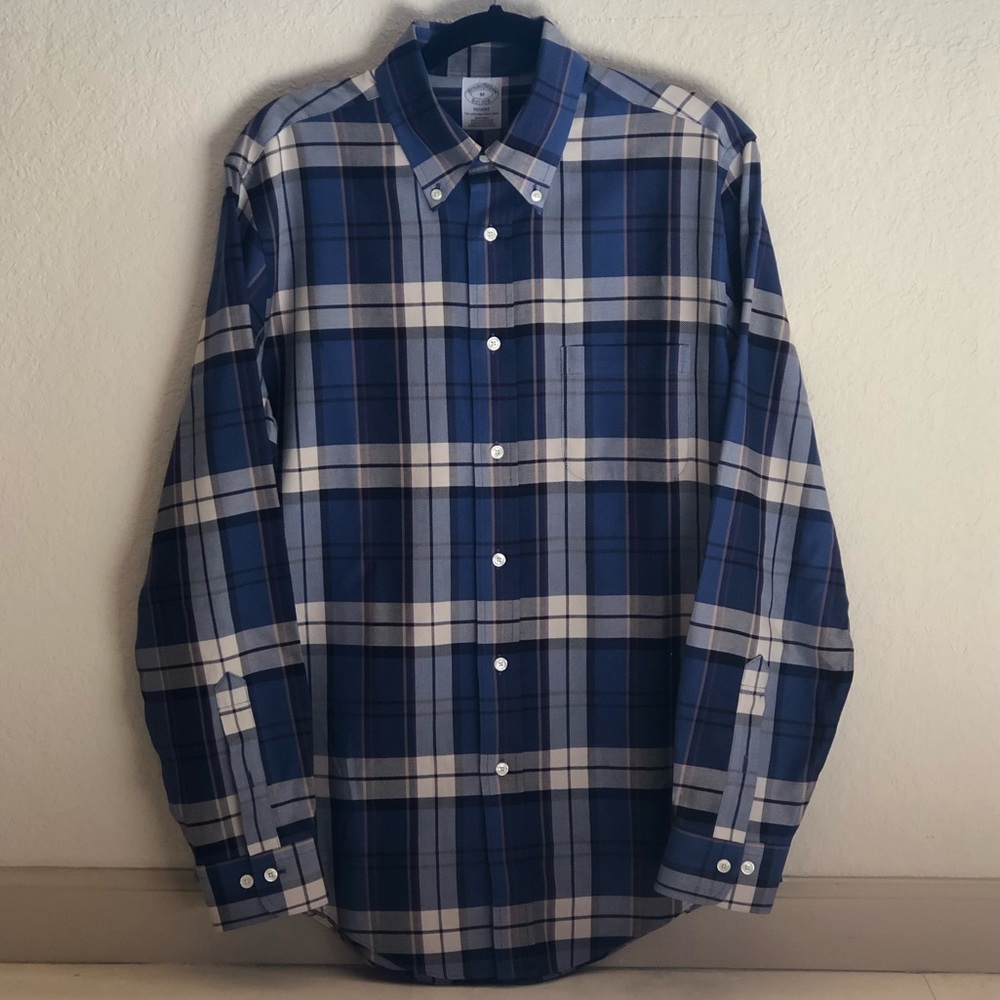 Brooks Brothers Regent Fitted Dress Shirt; Plaid